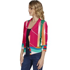 Women s Casual 3/4 Sleeve Spring Jacket 