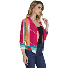 Women s Casual 3/4 Sleeve Spring Jacket 