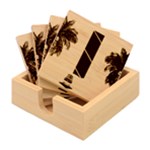 Digital Graphic Clip Art Beach Bamboo Coaster Set