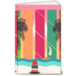 Digital Graphic Clip Art Beach 8  x 10  Softcover Notebook