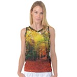 Forest Woods Autumn Nature Women s Basketball Tank Top