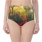 Forest Woods Autumn Nature Classic High-Waist Bikini Bottoms