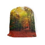 Forest Woods Autumn Nature Drawstring Pouch (XL)