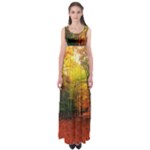 Forest Woods Autumn Nature Empire Waist Maxi Dress