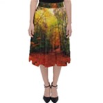 Forest Woods Autumn Nature Classic Midi Skirt