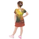 Kids  Short Sleeve Velvet Dress 