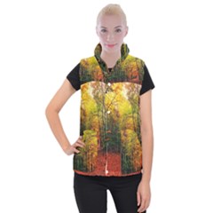 Forest Woods Autumn Nature Women s Button Up Vest from ArtsNow.com