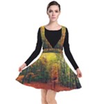 Forest Woods Autumn Nature Plunge Pinafore Dress