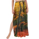 Forest Woods Autumn Nature Maxi Chiffon Tie-Up Sarong