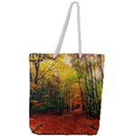 Forest Woods Autumn Nature Full Print Rope Handle Tote (Large)