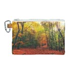 Forest Woods Autumn Nature Canvas Cosmetic Bag (Medium)