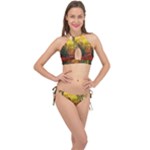 Forest Woods Autumn Nature Cross Front Halter Bikini Set