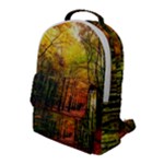 Forest Woods Autumn Nature Flap Pocket Backpack (Large)