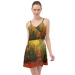 Forest Woods Autumn Nature Summer Time Chiffon Dress