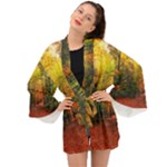 Forest Woods Autumn Nature Long Sleeve Kimono