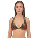 Forest Woods Autumn Nature Double Strap Halter Bikini Top