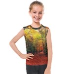 Forest Woods Autumn Nature Kids  Mesh Tank Top