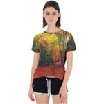 Forest Woods Autumn Nature Open Back Sport T-Shirt