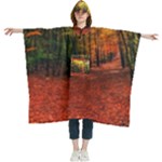 Forest Woods Autumn Nature Women s Hooded Rain Ponchos