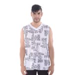 Blackboard Algorithms Black and White Pattern Men s Basketball Tank Top