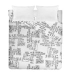 Blackboard Algorithms Black and White Pattern Duvet Cover Double Side (Full/ Double Size)