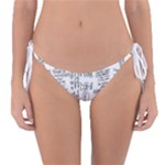 Blackboard Algorithms Black and White Pattern Reversible Bikini Bottoms