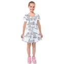 Kids  Short Sleeve Velvet Dress 