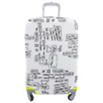 Blackboard Algorithms Black and White Pattern Luggage Cover (Medium)