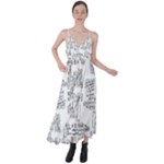 Blackboard Algorithms Black and White Pattern Tie Back Maxi Dress