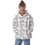 Blackboard Algorithms Black and White Pattern Kids  Oversized Hoodie