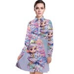 Christmas elf Long Sleeve Chiffon Shirt Dress