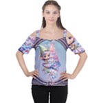 Christmas elf Cutout Shoulder T-Shirt