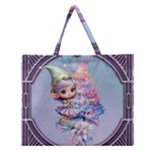 Christmas elf Zipper Large Tote Bag