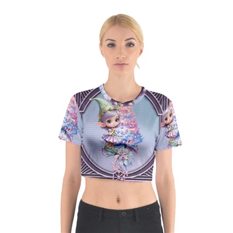 Christmas elf Cotton Crop Top from ArtsNow.com