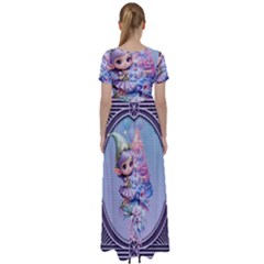 High Waist Short Sleeve Maxi Dress 