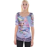 Christmas elf Wide Neckline T-Shirt