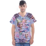 Christmas elf Men s V-Neck Scrub Top