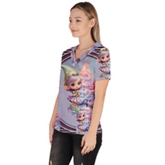 Women s V-Neck Scrub Top 