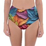 Autumn Reversible High-Waist Bikini Bottoms