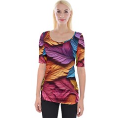 Wide Neckline T-Shirt 