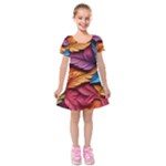 Autumn Kids  Short Sleeve Velvet Dress