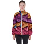 Autumn Women s High Neck Windbreaker