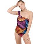 Autumn Frilly One Shoulder Swimsuit