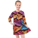 Autumn Kids  Quarter Sleeve Shirt Dress