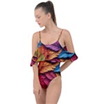 Autumn Drape Piece Swimsuit