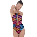 Autumn Plunge Cut Halter Swimsuit