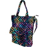 Rainbow Scales Shoulder Tote Bag