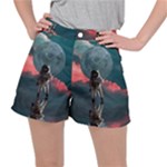 Astronaut Moon Space Nasa Planet Women s Ripstop Shorts