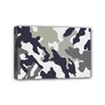 Camo Army Black White Mini Canvas 6  x 4  (Stretched)