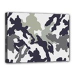 Camo Army Black White Canvas 16  x 12  (Stretched)